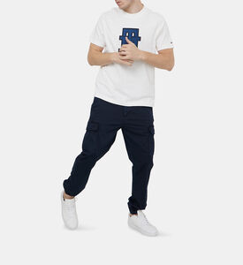 تيشيرت قطن مزين بنقشة أحرف العلامة