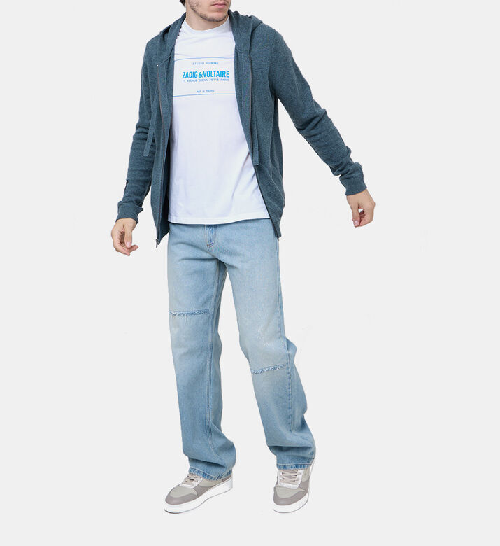 Zadig et Voltaire Rubber-look Graphic Short-sleeve T-shirt, Model View