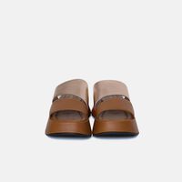 Leather Platform Sabot Mules
