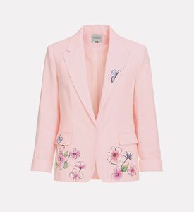 Angelina Floral Butterfly-print Structured Blazer, Packshot View