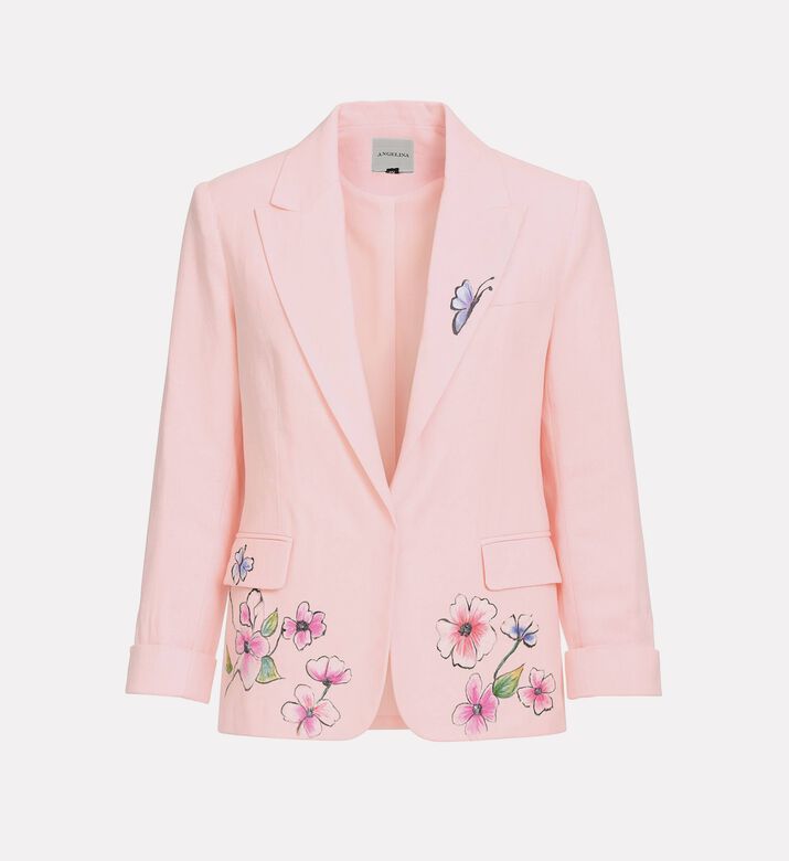 Angelina Floral Butterfly-print Structured Blazer, Packshot View
