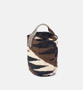 حقيبة باكيت منسوجة متعددة الألوان