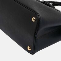 Small Double Saffiano Cuir Leather Handle Tote