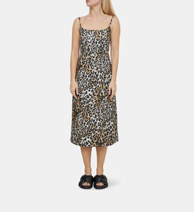 فستان دوتشيس متوسط بقصة ضيقة بنقشة