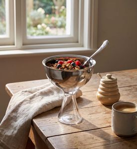 Alessi Big Love Bowl Spoon Set, Silver, Model View