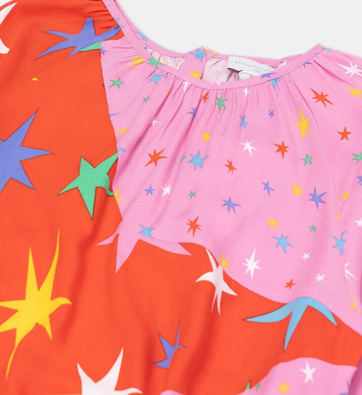 Star Printed A-line Woven Dress Star Printed A-line Woven Dress