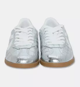 Schutz Metallic Croc-embossed Sneaker, Packshot View