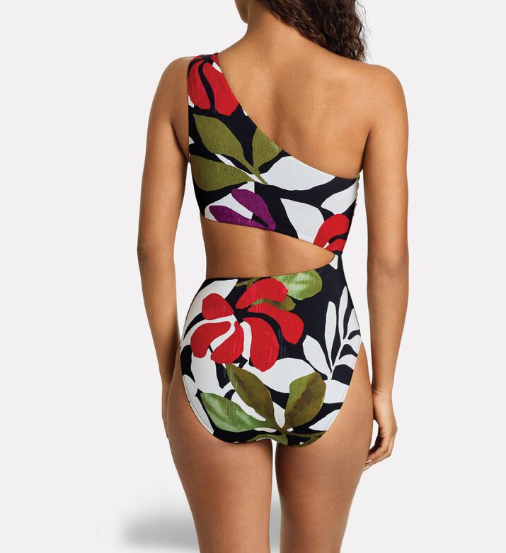 Ralph Lauren One-shoulder Cutout One-piece Swimsuit, Model View