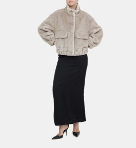 جاكيت قصير فرو صناعي