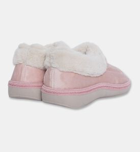 Salvi Faux-fur Trim Velvet-like Loafers, Light-pink, Eu-41, Packshot View