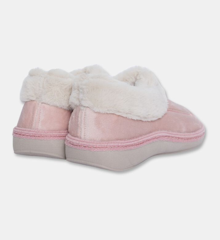 Salvi Faux-fur Trim Velvet-like Loafers, Light-pink, Eu-41, Packshot View