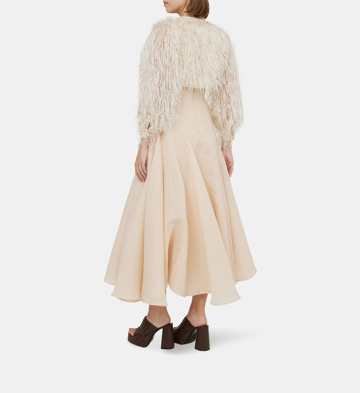 Swirling Shape Flared Dress