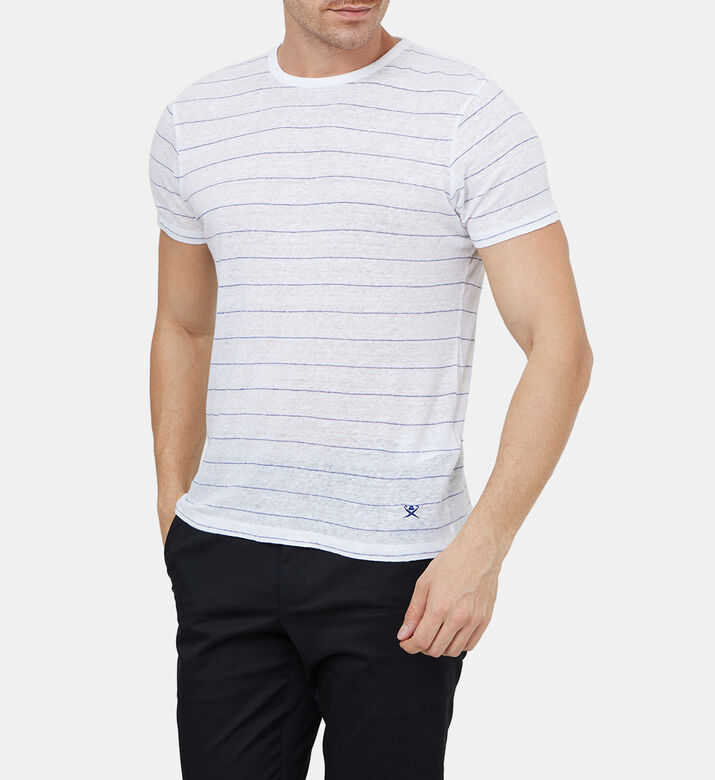 Linen Stripped Classic-fit T-shirt