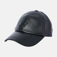 Leather Anchor-logo Baseball Cap