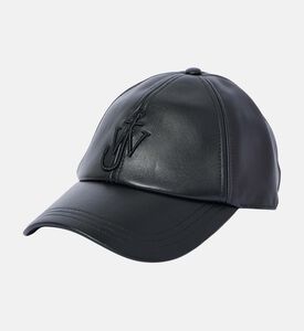 قبعة بيسبول جلدية مع شعار مرساة