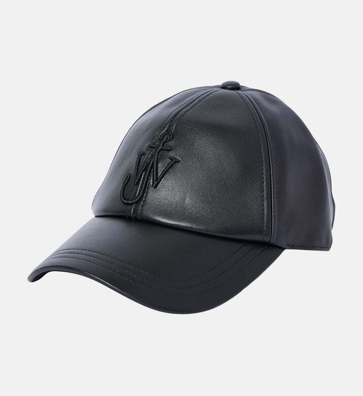 Leather Anchor-logo Baseball Cap Leather Anchor-logo Baseball Cap