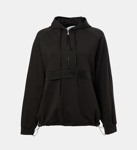 سويت شيرت طويل الأكمام بغطاء للرأس