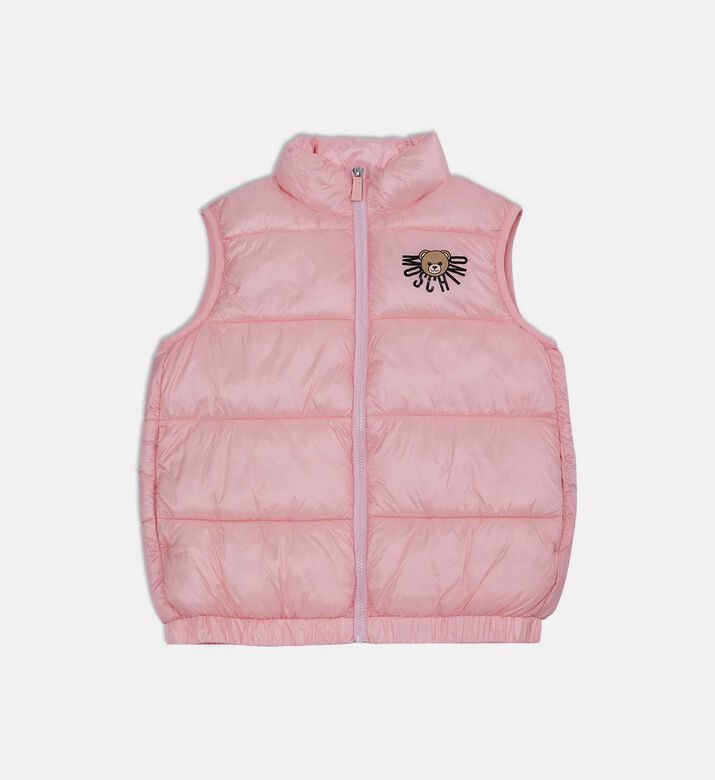 Moschino BKT Teddy Bear-print Zip Closure Vest, Pink, 12y, Packshot View
