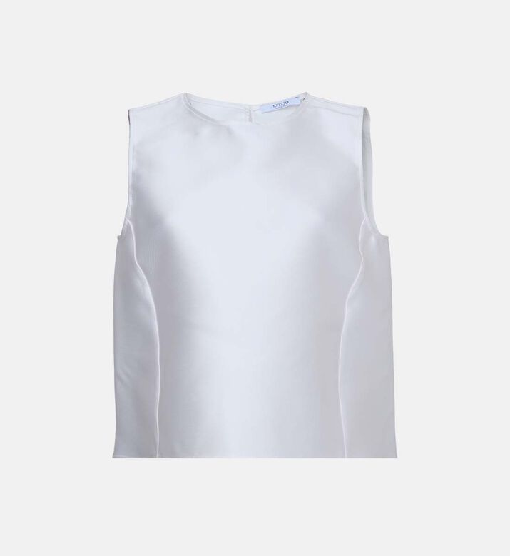 بلوزة دوتشيس بفتحة مفتاح خلفية