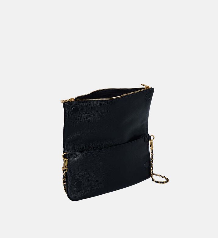 Rock Grained Leather Clutch