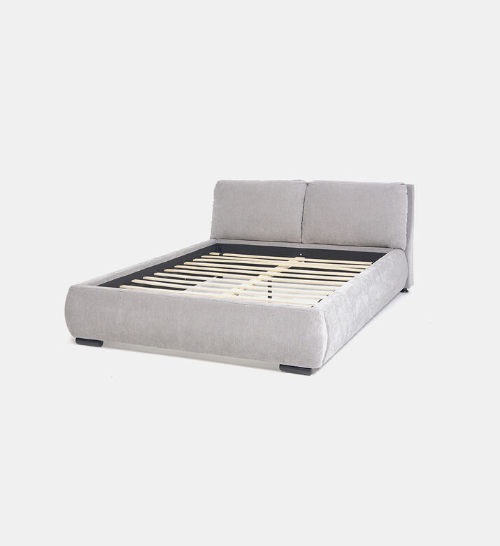 Home Deco and More Palima Upholstered Bed, Grey, 160x200-cm, Packshot View