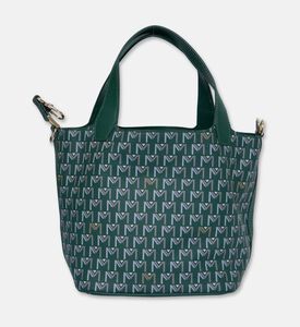 Maya.M Soft Monogram Mini Bucket Tote Bag, Khaki, Packshot View
