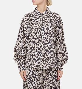 قميص فيسكوز على شكل قلب النمر