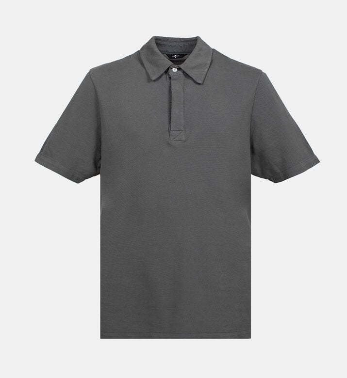 Cotton Ribbed Cuffs Polo Shirt Cotton Ribbed Cuffs Polo Shirt