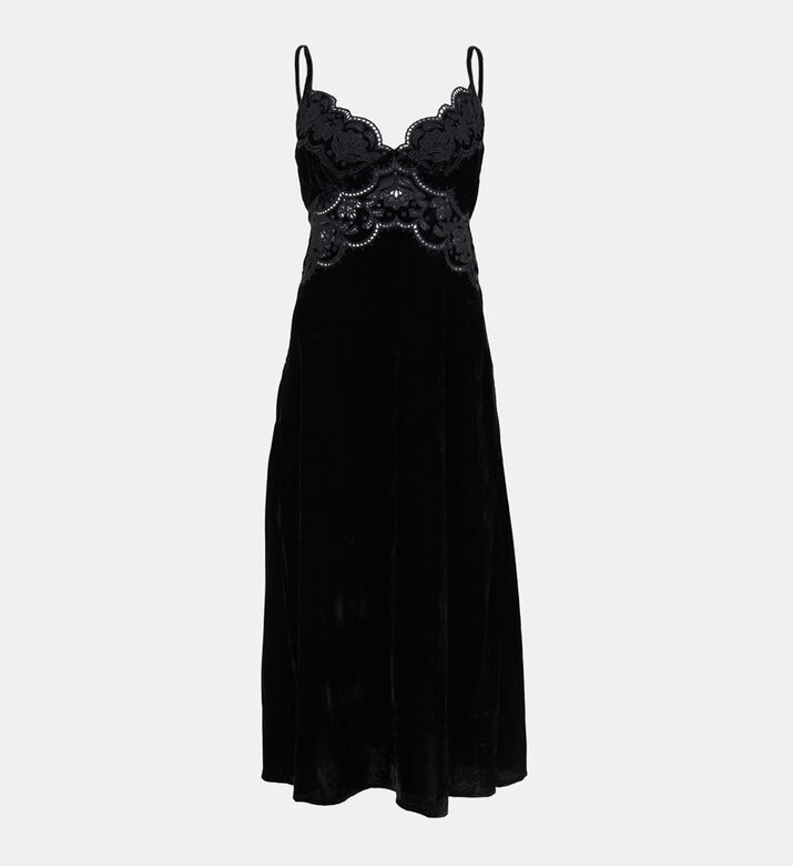 Richelieu Velvet Slip Dress