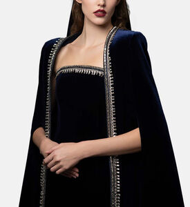 Crystal Embroidered Flared Dress