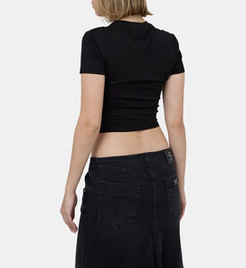 تيشيرت قطن بلوغو بأحجار الراين