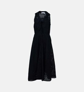 Monogram Broderie Anglaise Chemisier Dress