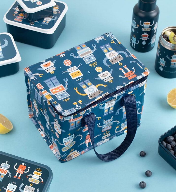 A Little Lovely Company Cool Bag 5.5l - Robots, Packshot View
