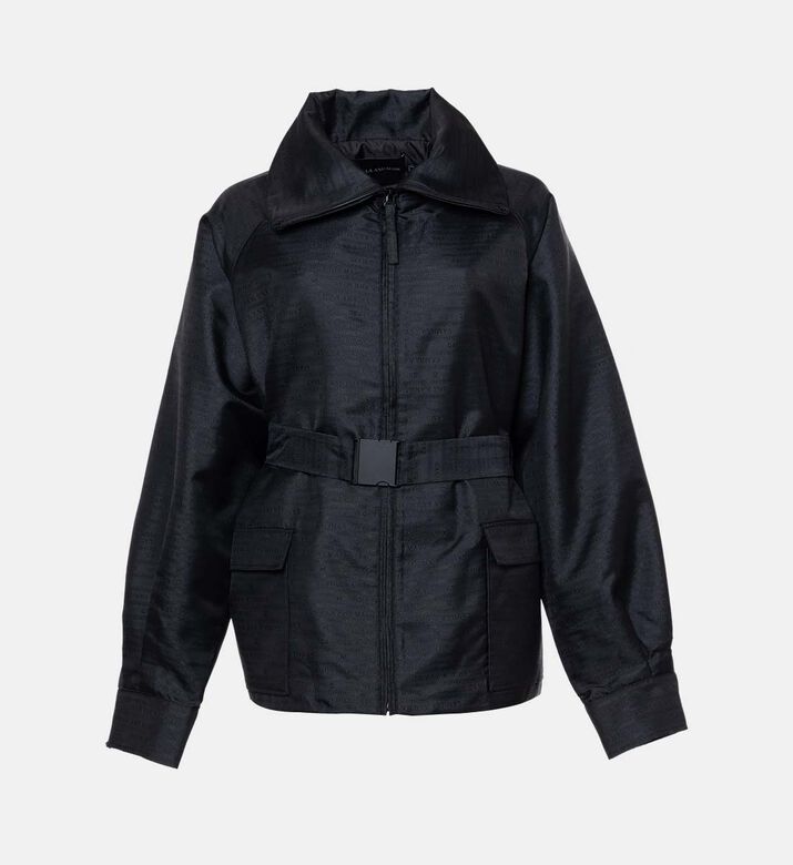 Escher Logo Jacquard Puffer Jacket
