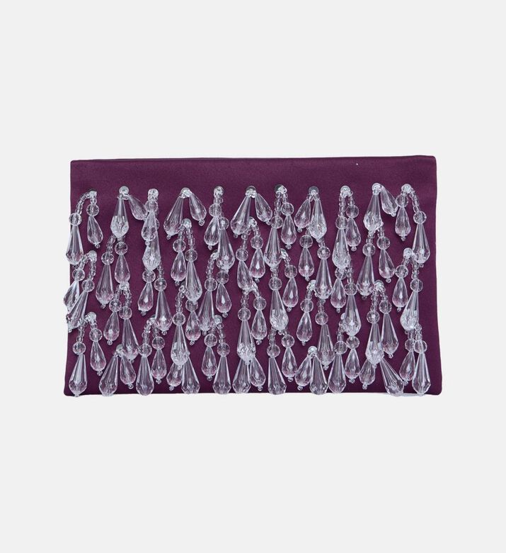 Iris Hand-embroidery Beadwork Clutch