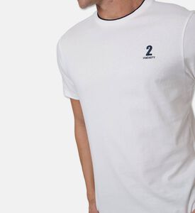 Hackett London Heritage Cotton Logo-print Regular-fit T-shirt, Off-white, L, Model View