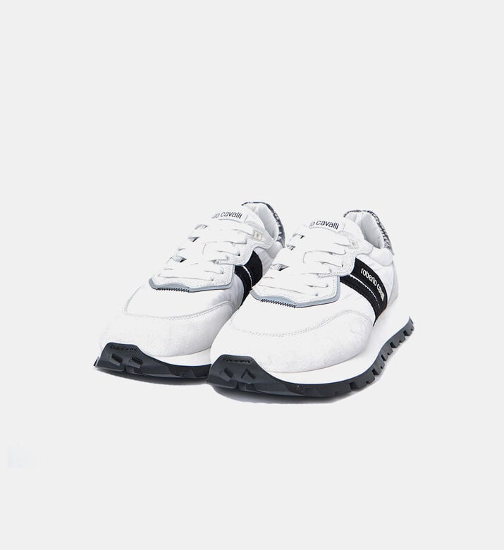 Logo Printed Lace-up Leather Sneakers Logo Printed Lace-up Leather Sneakers