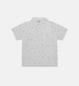 Leaf-print Polo Shirt