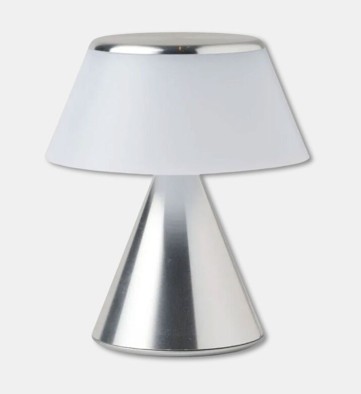Lexon Design Luma Mini Led Lamp, Silver, Packshot View