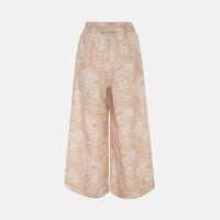 Classic Floral-print Wide-leg Pants