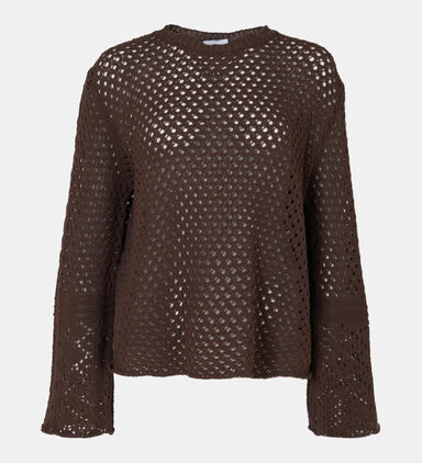 Mesh Fabric Sweater