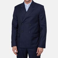 Pinstripe Double-breasted Jacket