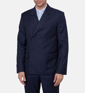 Pinstripe Double-breasted Jacket