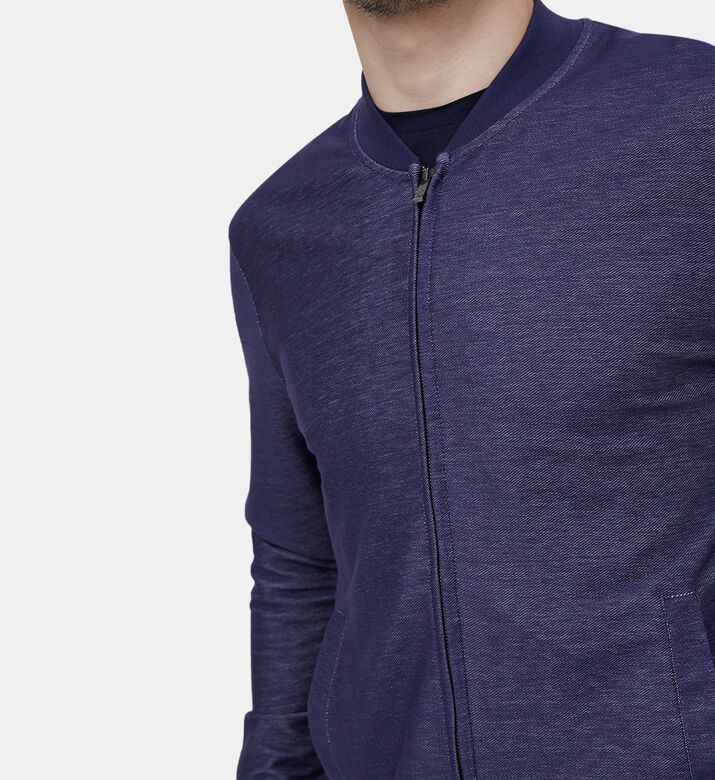 Zip-up Cotton-blend Sweatshirt