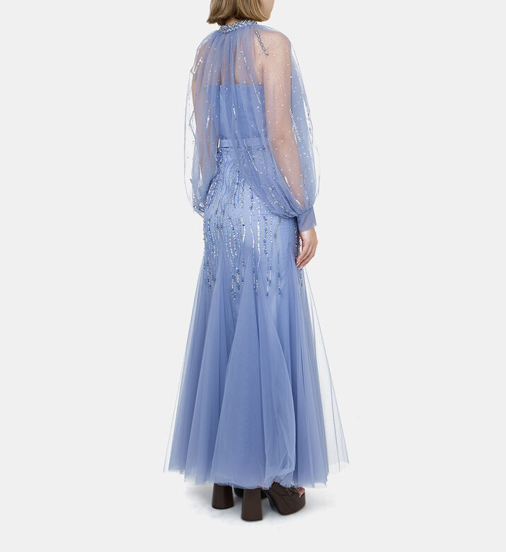 فستان مزين بأحجار الراين بشكل حورية بحر