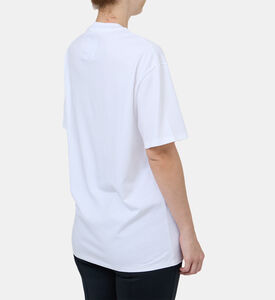 تيشيرت قطن بياقة مستديرة بطبعة عين