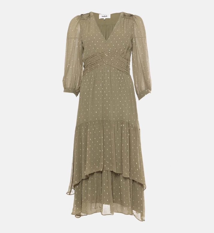 All-over Print Puff Sleeve Dress