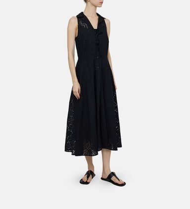 Monogram Broderie Anglaise Chemisier Dress