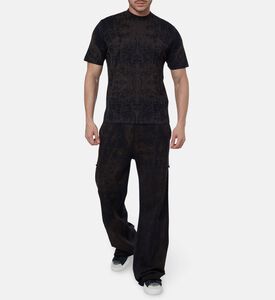 Etudes Embroidered Logo Acid-wash T-shirt, Model View