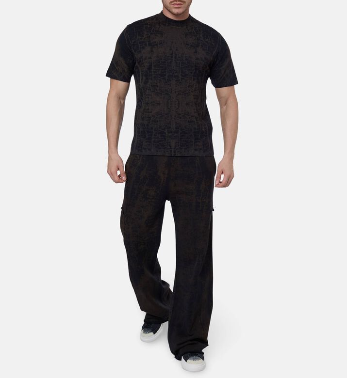 Etudes Embroidered Logo Acid-wash T-shirt, Model View